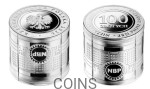100 zł Niezależny bank centralny - rezerwy złota NBP 10oz Ag999 cylinder