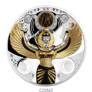 2$ IZYDA Egipska Bogini 2oz Ag999 wstawka