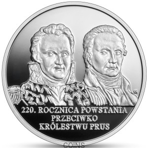 10 zł 220. rocznica powstania przeciwko Królestwu Prus